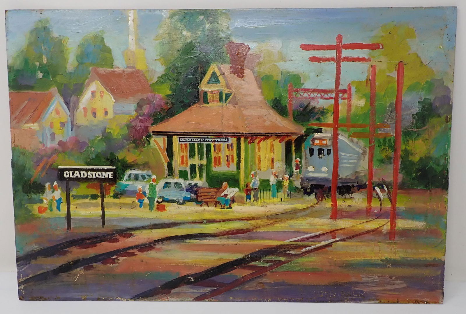 John Reilly Gladstone NJ Train Station Painting (1 of 4)