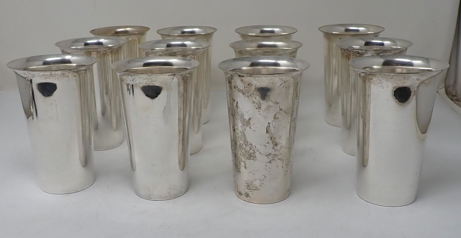 12 Sterling Silver Tumblers (1 of 3)