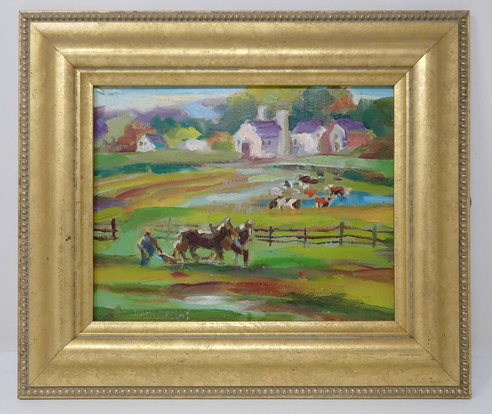 John Reilly Amish Farm Scene Painting (1 of 4)