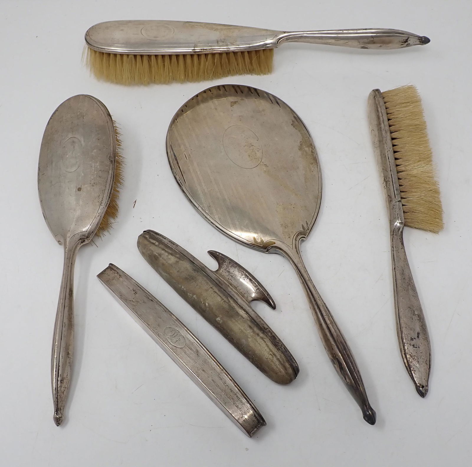 Sterling Silver Brushes & Mirror (1 of 3)