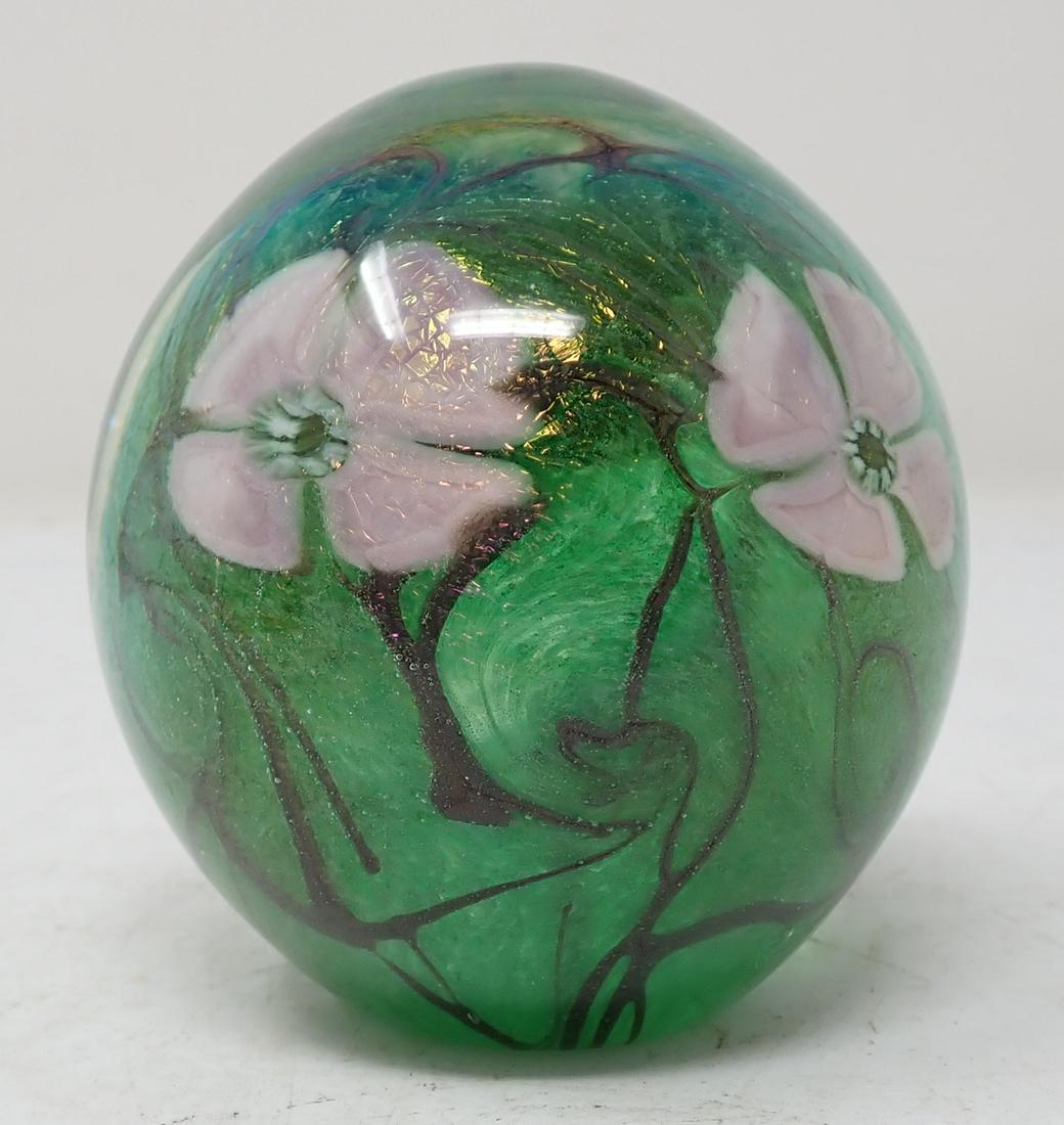 Vandermark Floral Art Glass Paperweight (1 of 3)