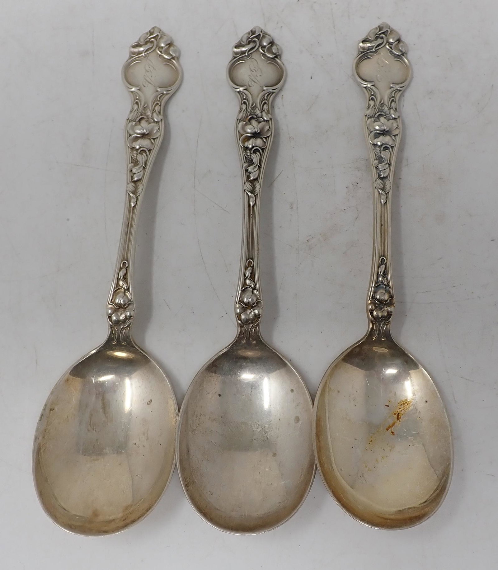 3 Sterling Silver Soup Spoons (1 of 3)