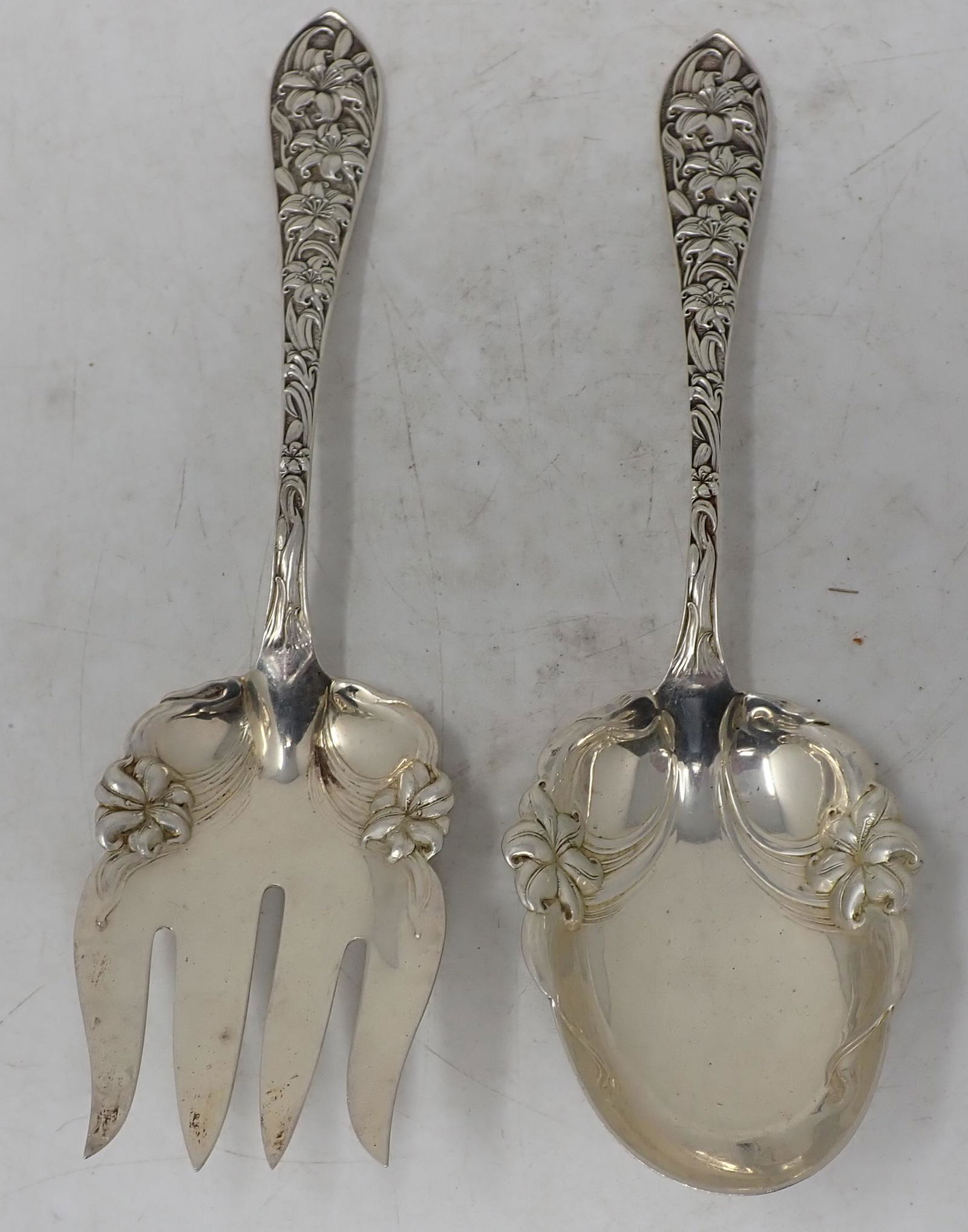 Sterling Silver Salad Fork & Spoon (1 of 3)