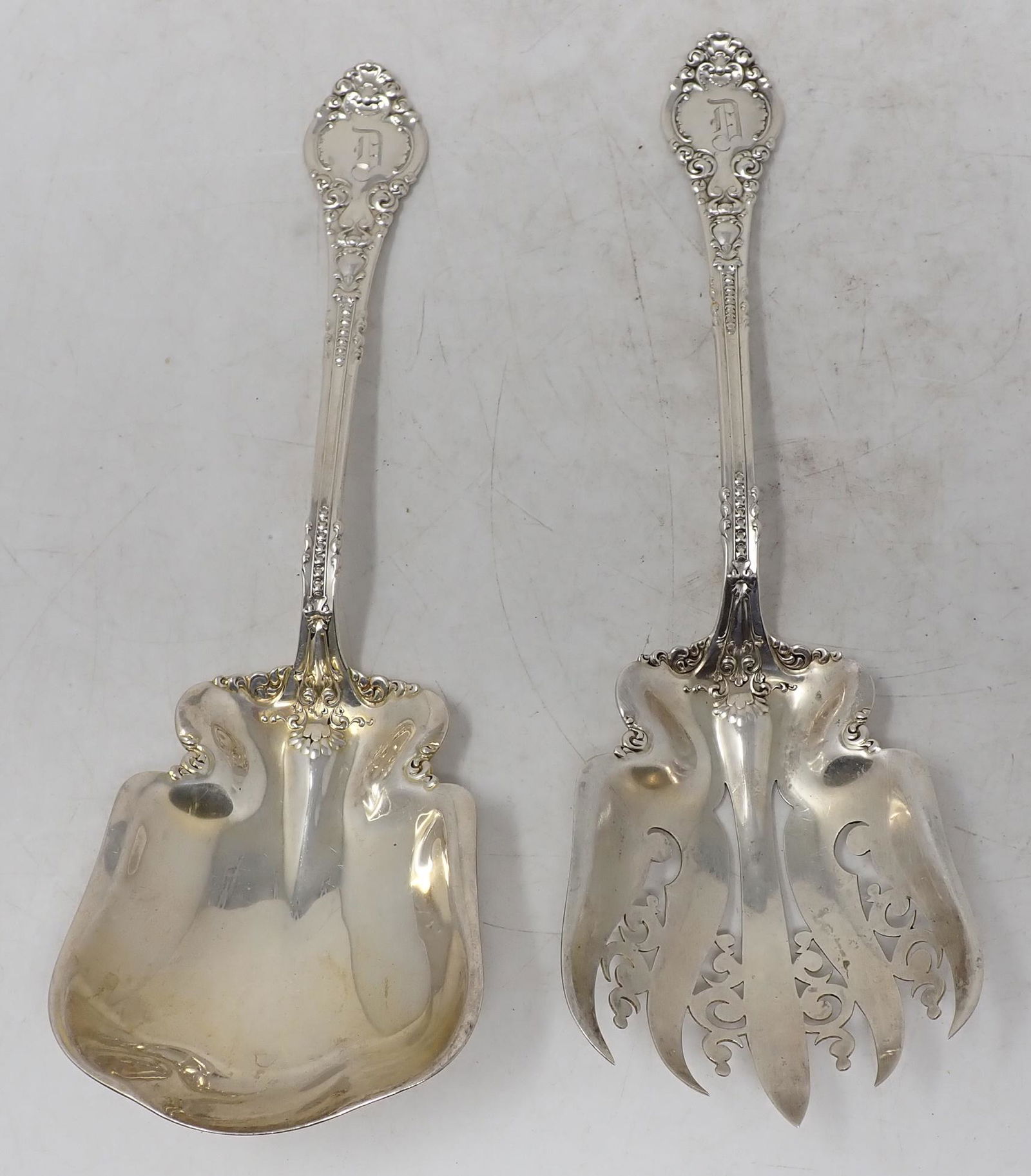 Sterling Silver Serving Fork & Spoon (1 of 3)