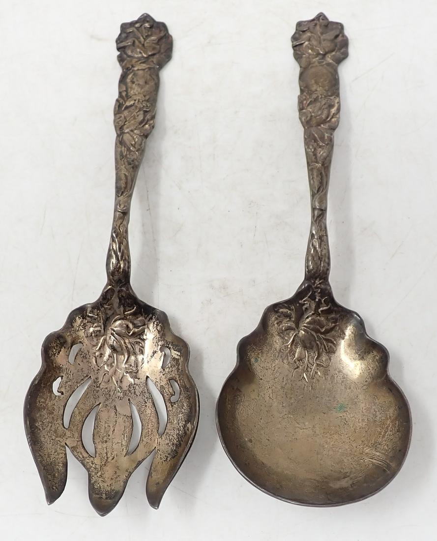 Sterling Silver Serving Fork & Spoon (1 of 4)