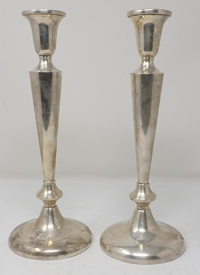 Pair of Sterling Silver Candle Sticks (1 of 3)
