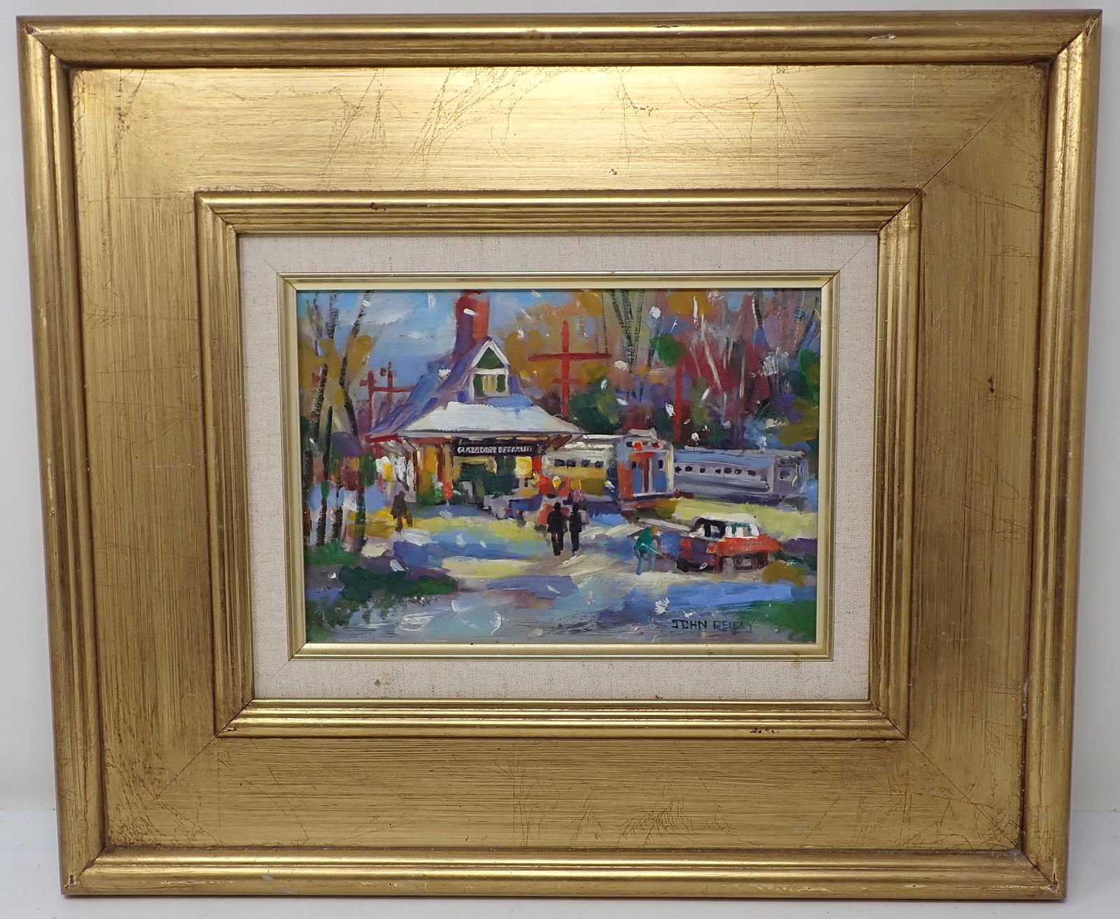 John Reilly Gladstone NJ Train Station Painting (1 of 5)