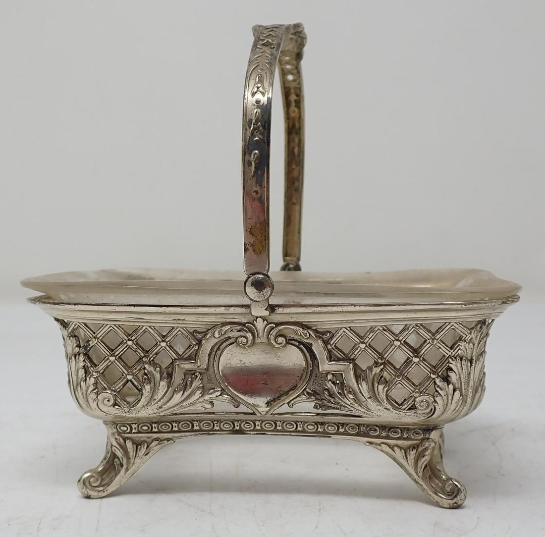 800 Silver Basket w/ Glass Insert (1 of 4)