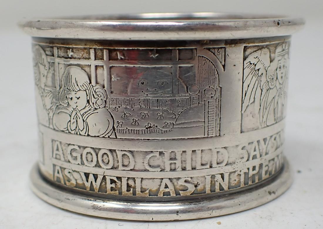 Sterling Silver Childs Napkin Ring Holder (1 of 5)