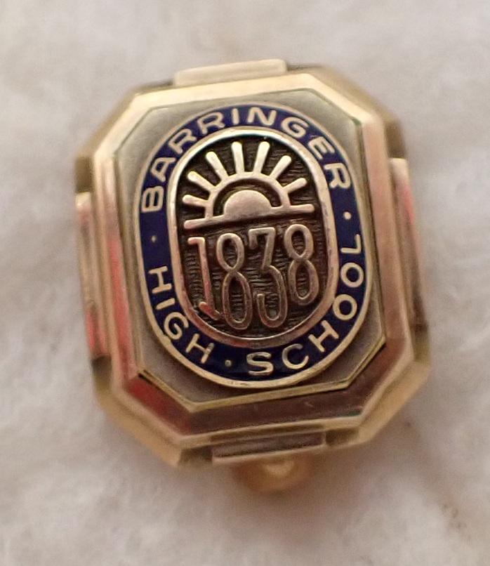 1858 Barringer High School 10k Gold Pin (1 of 3)