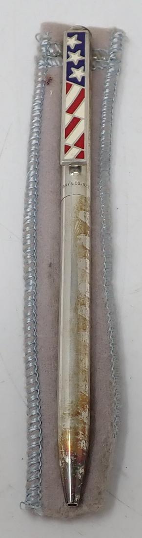 Tiffany & Co Patriotic Sterling Silver Pen: Approx 5 1/4" long