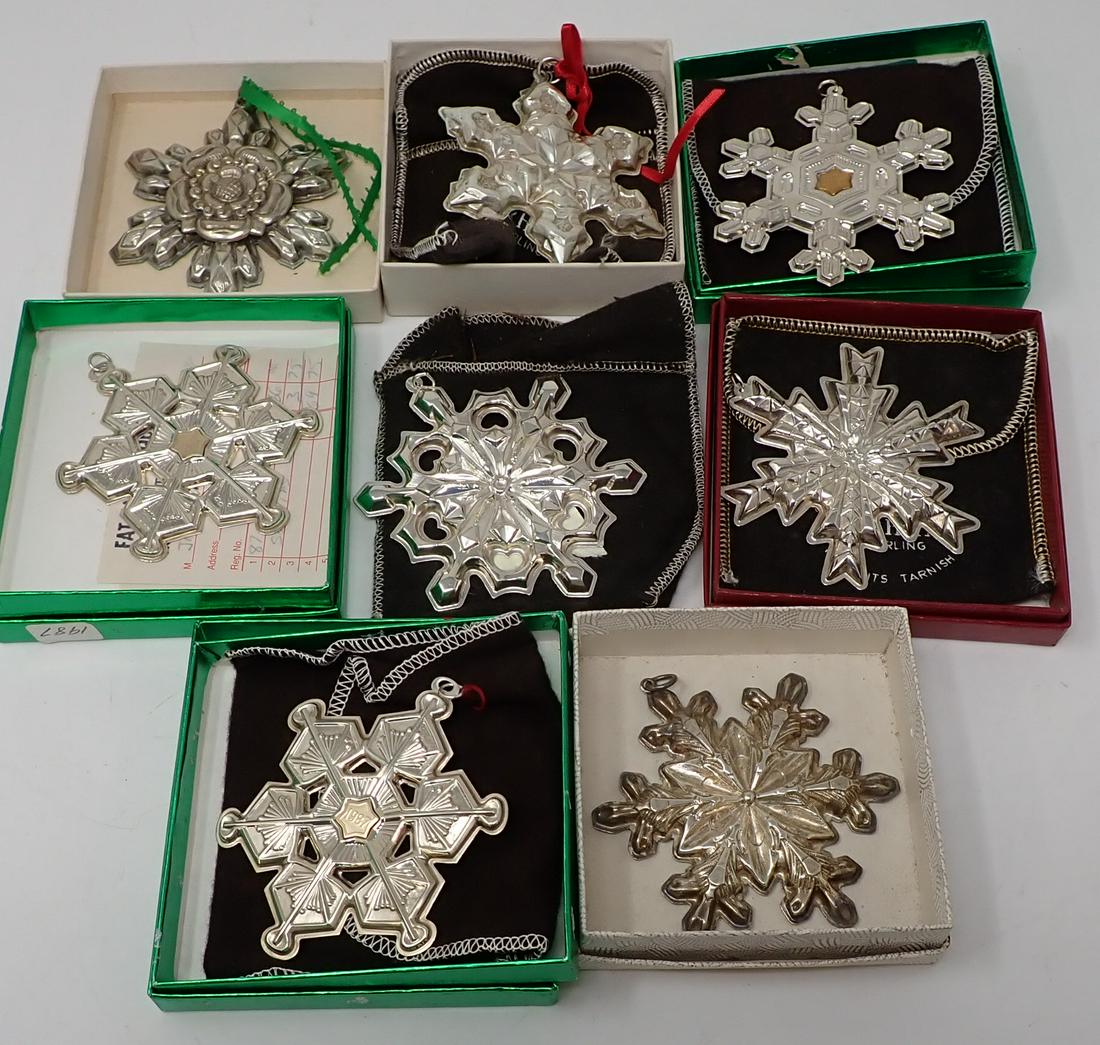 8 Gorham Sterling Silver Christmas Ornaments (1 of 3)