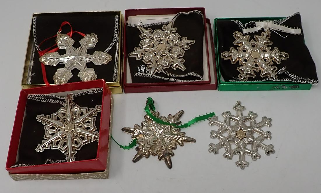 6 Gorham Sterling Silver Christmas Ornaments (1 of 3)