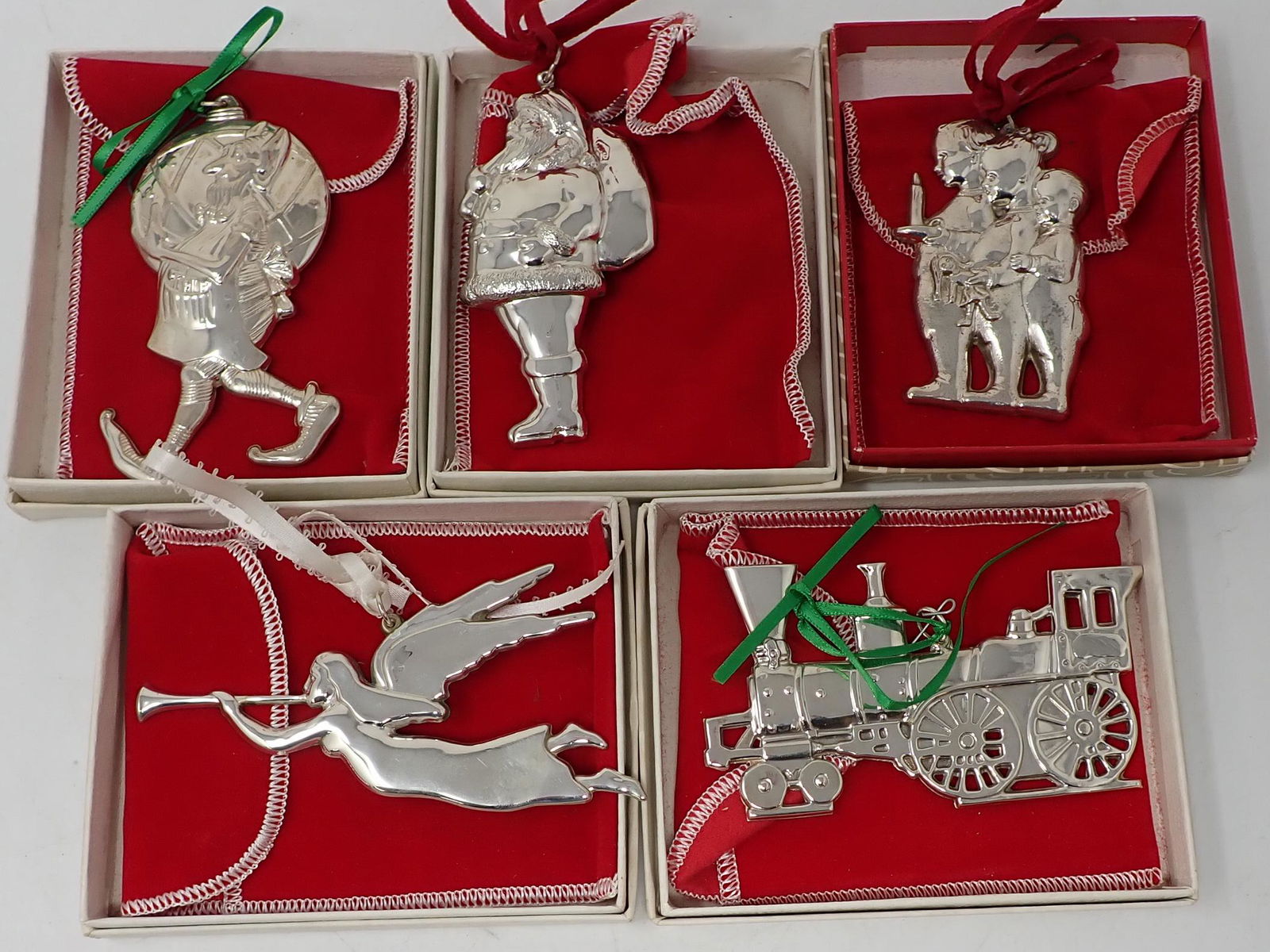 5 Gorham Sterling Silver Christmas Ornaments (1 of 1)