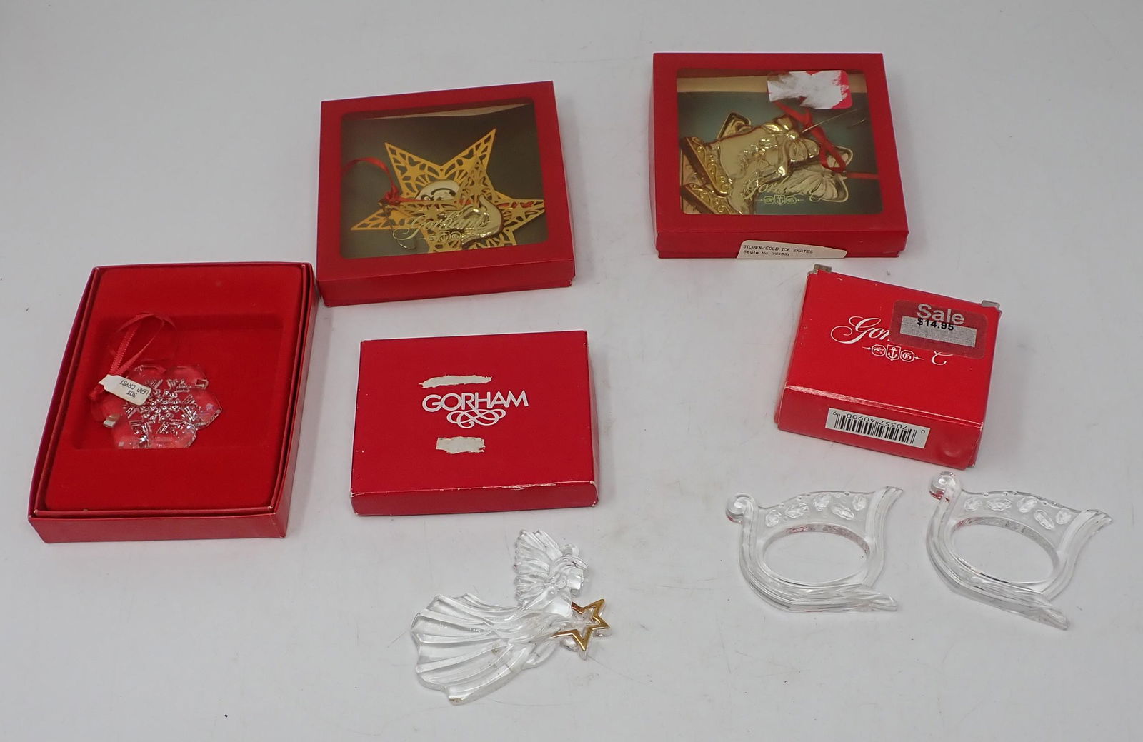 Gorham Crystal & Misc Christmas Ornaments (1 of 1)