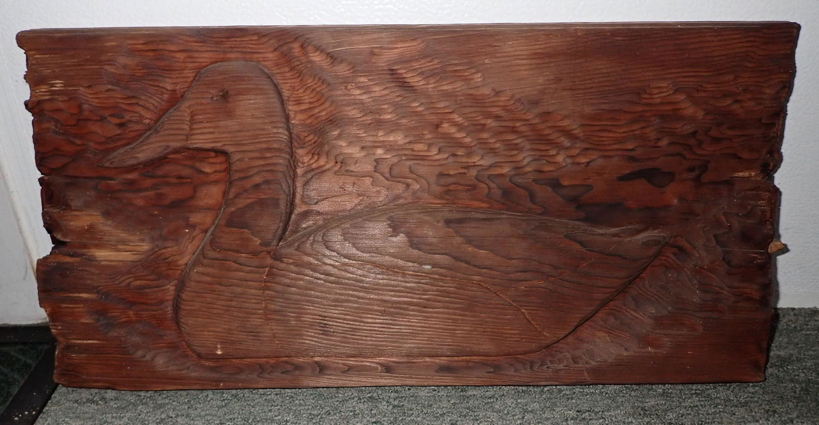 Wood Carved Duck Plaque (1 of 3)