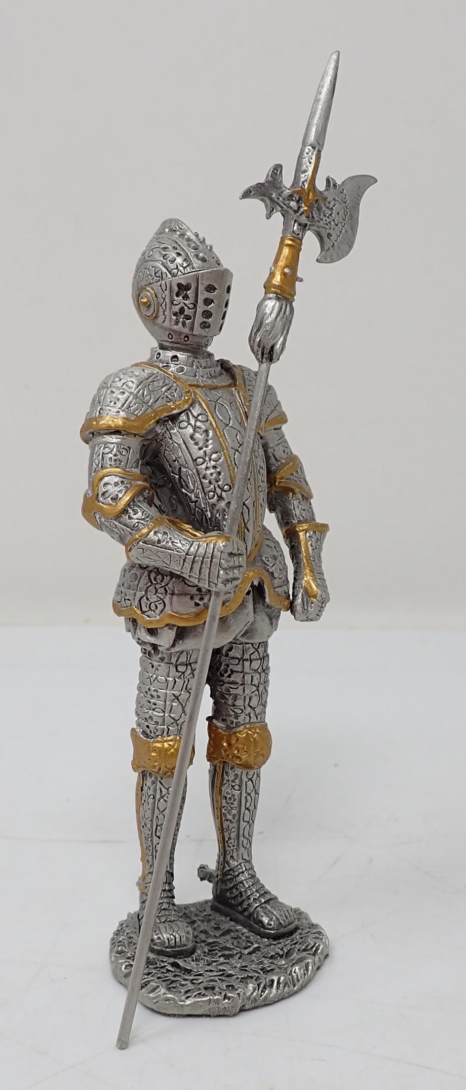 2005 Pewter Suit of Armor: Approx 5 1/2" total height