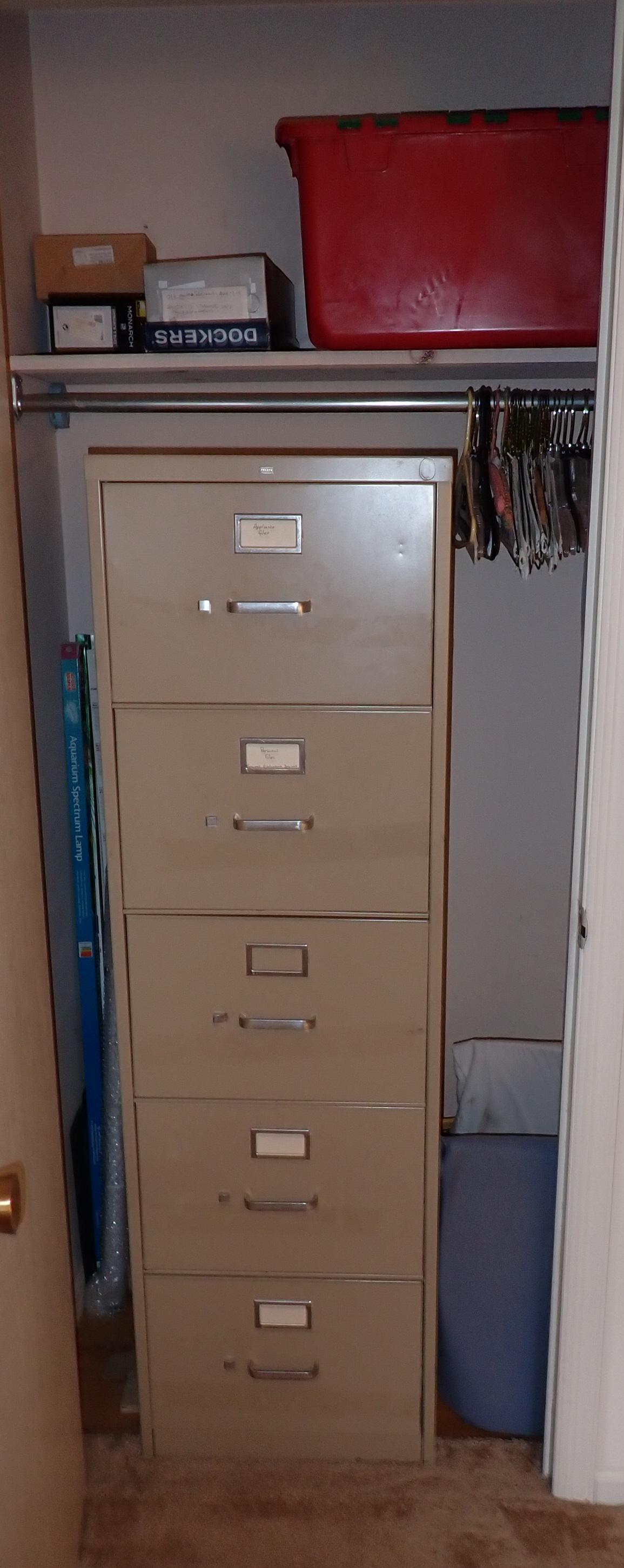 File Cabinet and Closet Contents (1 of 3)