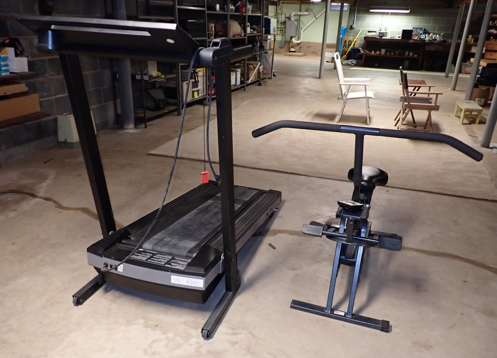 Treadmill & Health Rider: Buyer to bring help and remove from basement