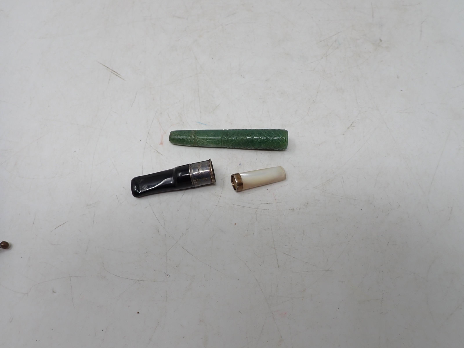 Jade Mother of Pearl Sterling Cigar Tips (1 of 5)