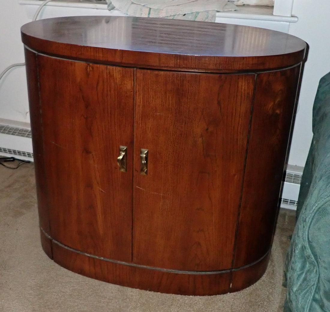 2 Door Cabinet and Contents: Approx 19 1/2" x 31 1/4" x 28 1/4" tall. NO SHIPPING . Bring help to carry down steps !