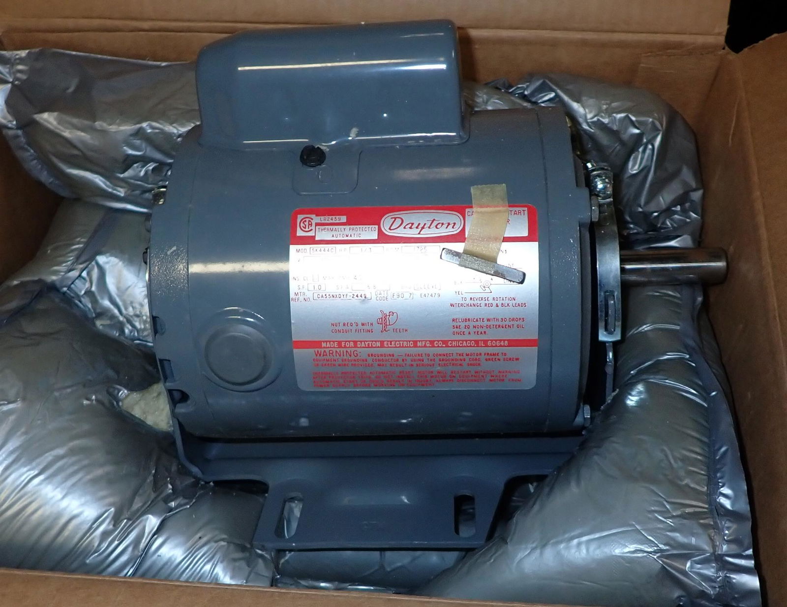 Dayton 1/3 hp Electric Motor New in Box (1 of 5)