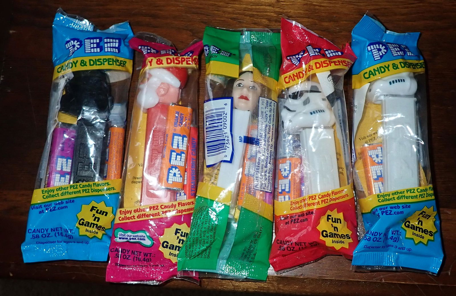 Pez Dispensers: Still sealed in packaging