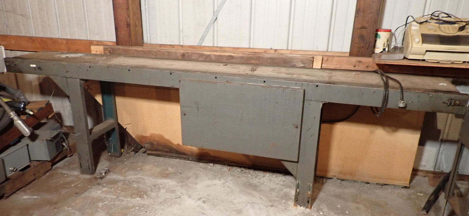 Conveyor: Belt is 12" wide. Total length of conveyor is approx 10' and 33 1/2" tall. Buyer must bring proper help and equipment to load. Pick up in afternoon only. NO SHIPPING