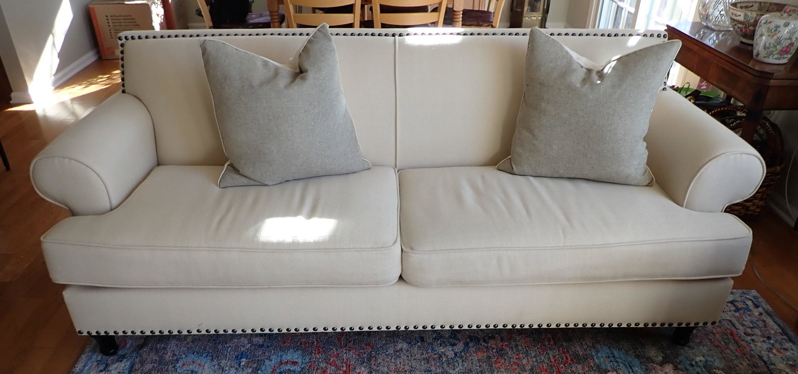 Pier 1 Imports Sofa: Approx 80" long , 19" to seat, and 33" tall. NO SHIPPING ! Bring Help tp load.