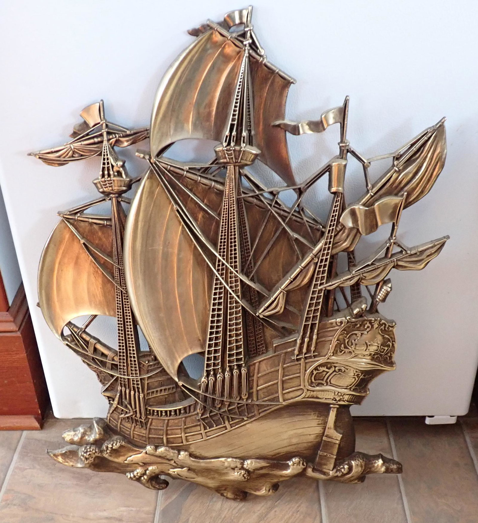 Syracuse Ornamental Ship Plaque: Apprx 22 1/2" x 29"