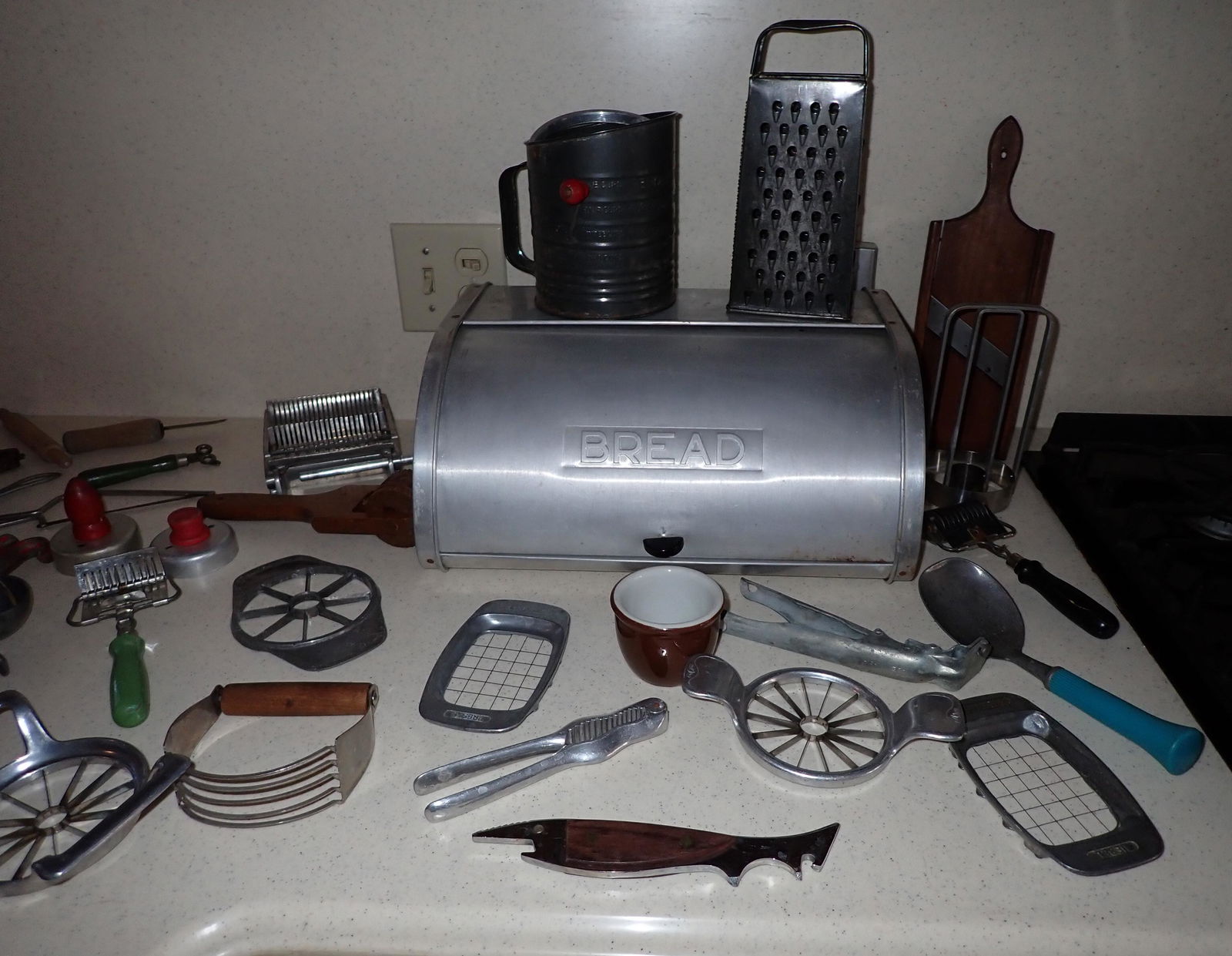 Aluminum Bread Box Cabbage Cutter Misc Kitchenware (1 of 9)