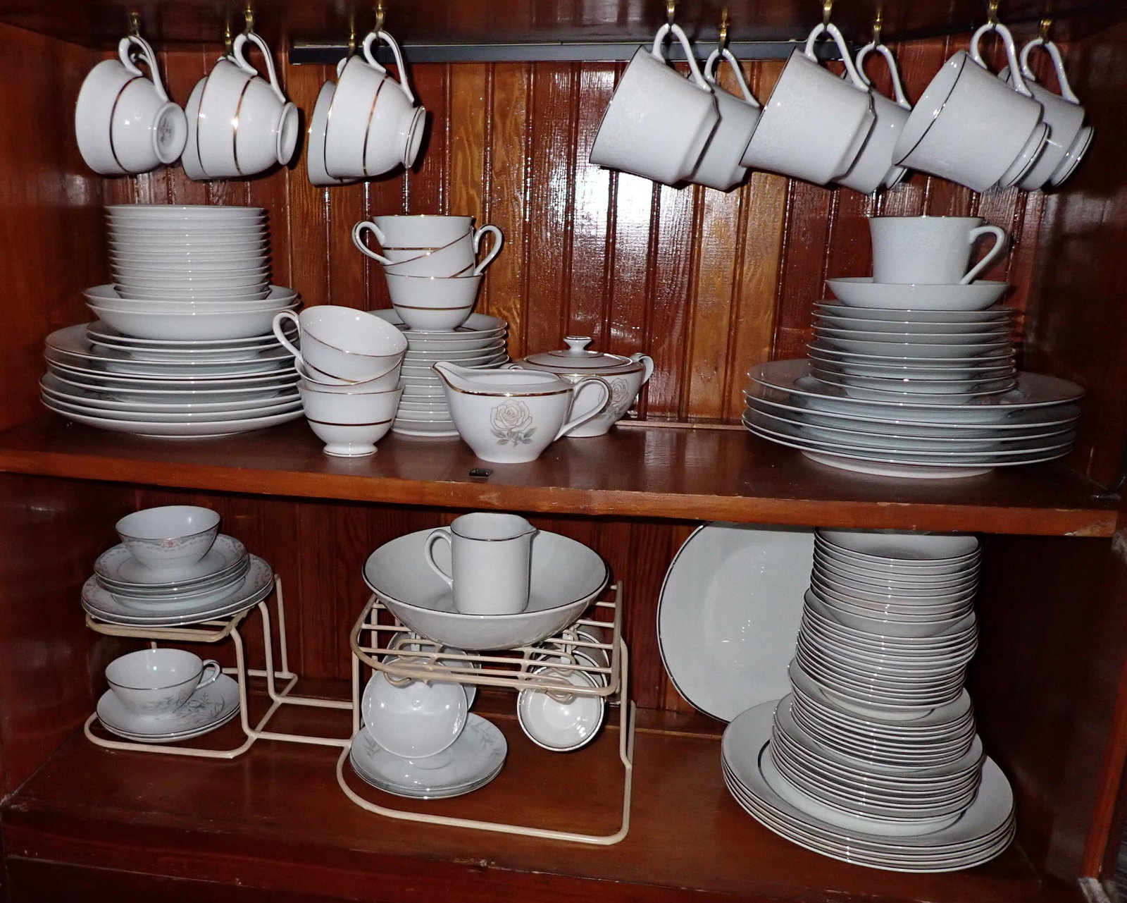 Misc China: Getting all pictured on the 2 shelves. NO SHIPPING !