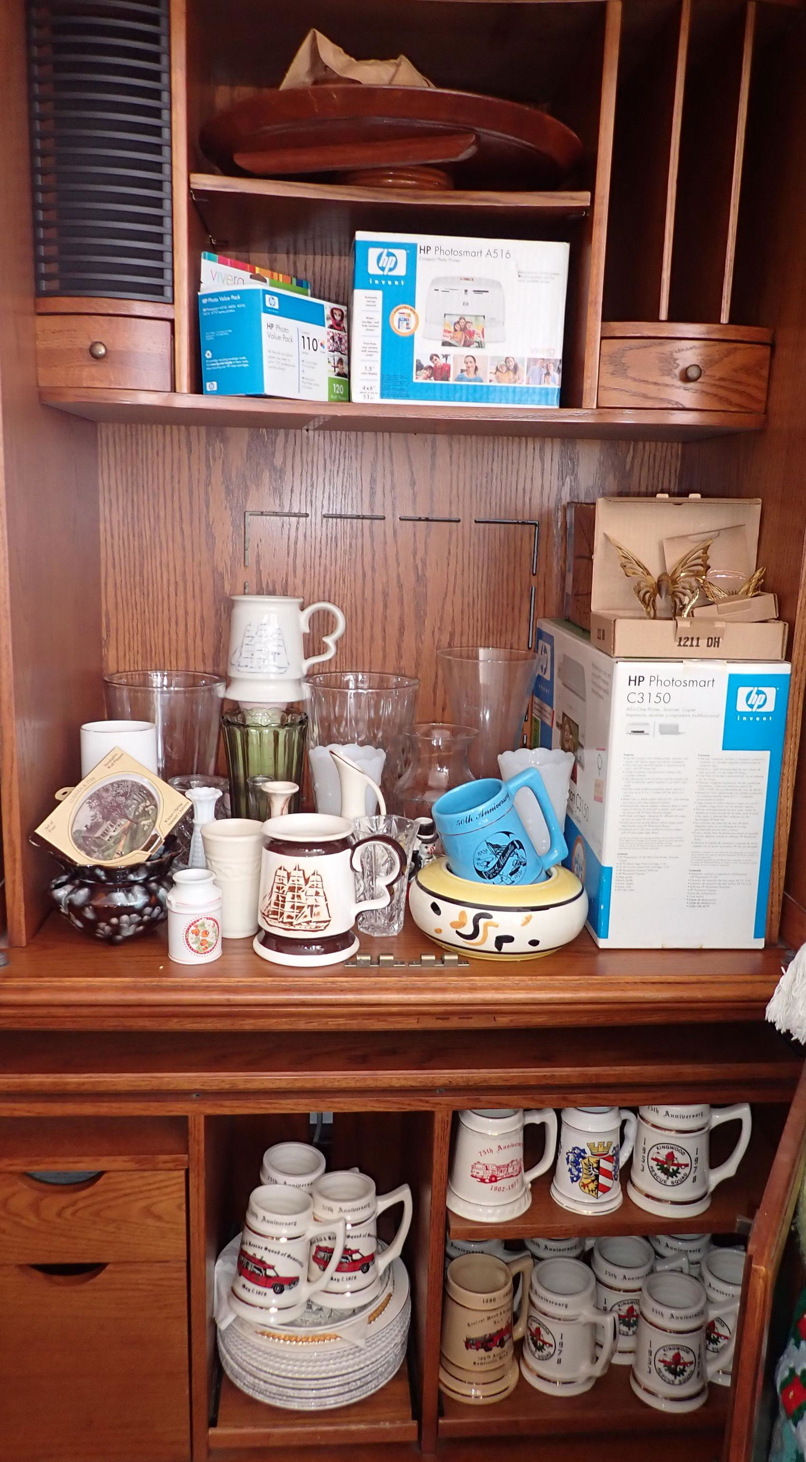 HP Printers Glassware Fire Mugs Entertainment Center (1 of 7)