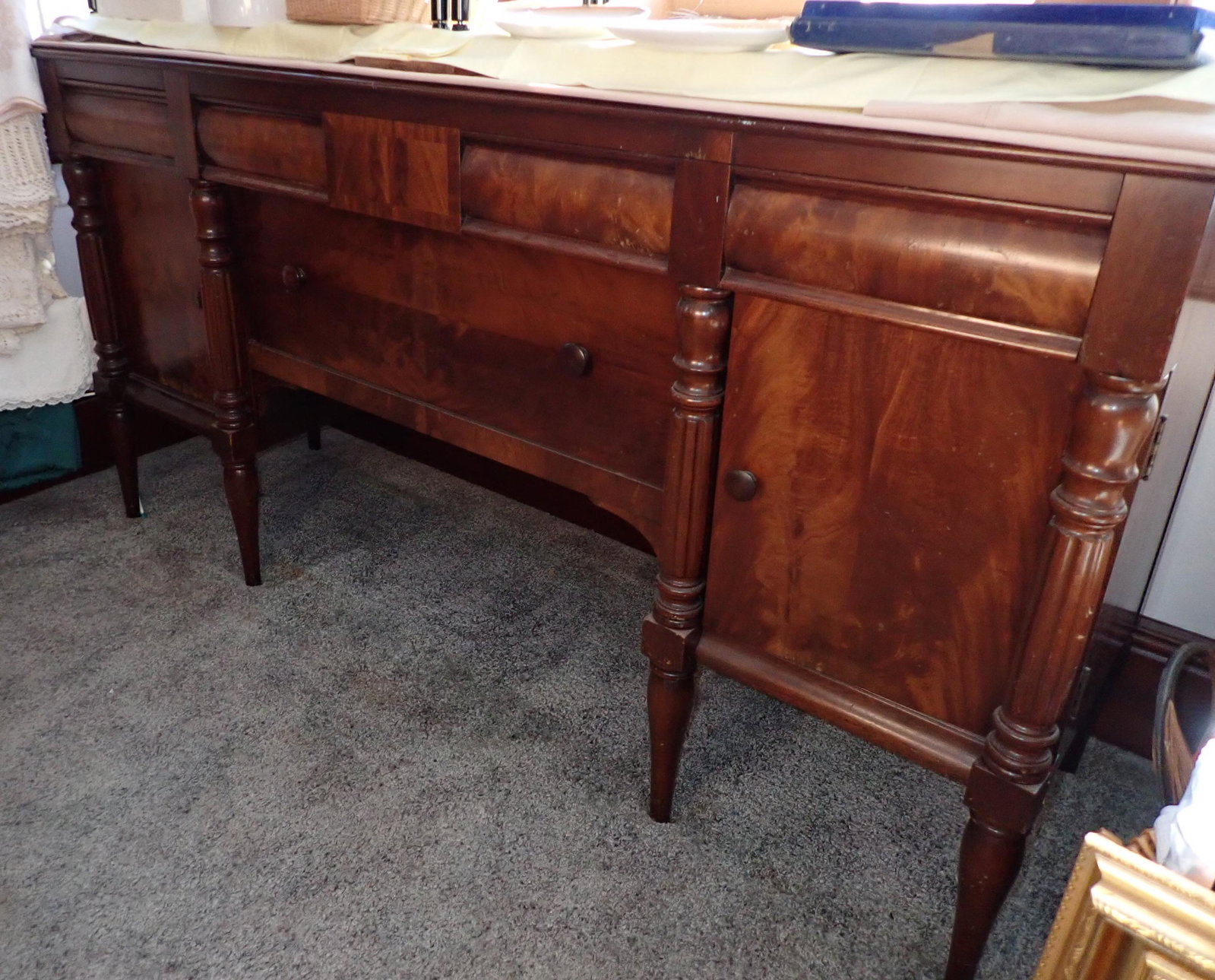 Empire Sideboard: Approx 20 1/2" x 72" x 37 1/4" tall. Does NOT include items on it. PICK UP AFTER 2PM ONLY ! NO SHIPPING !