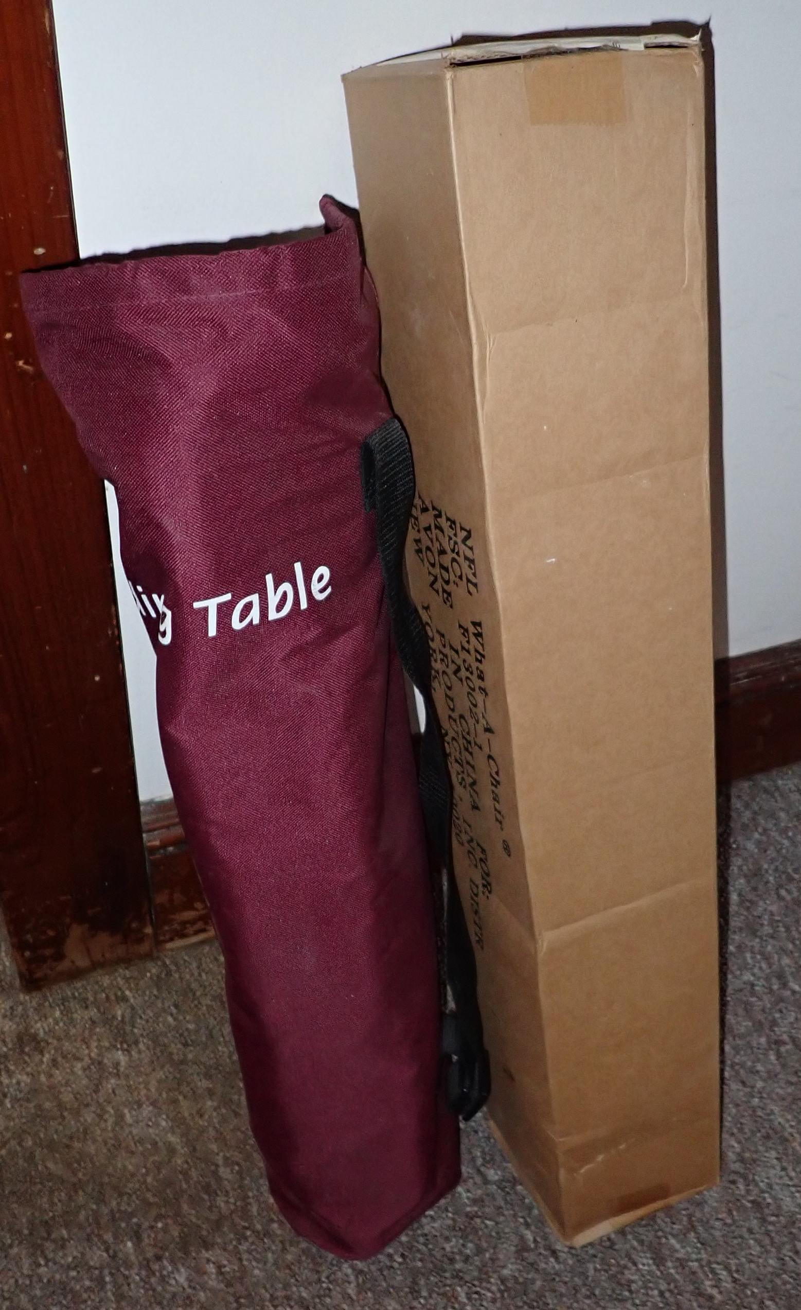 Folding Table & NFL What a Chair: Getting both