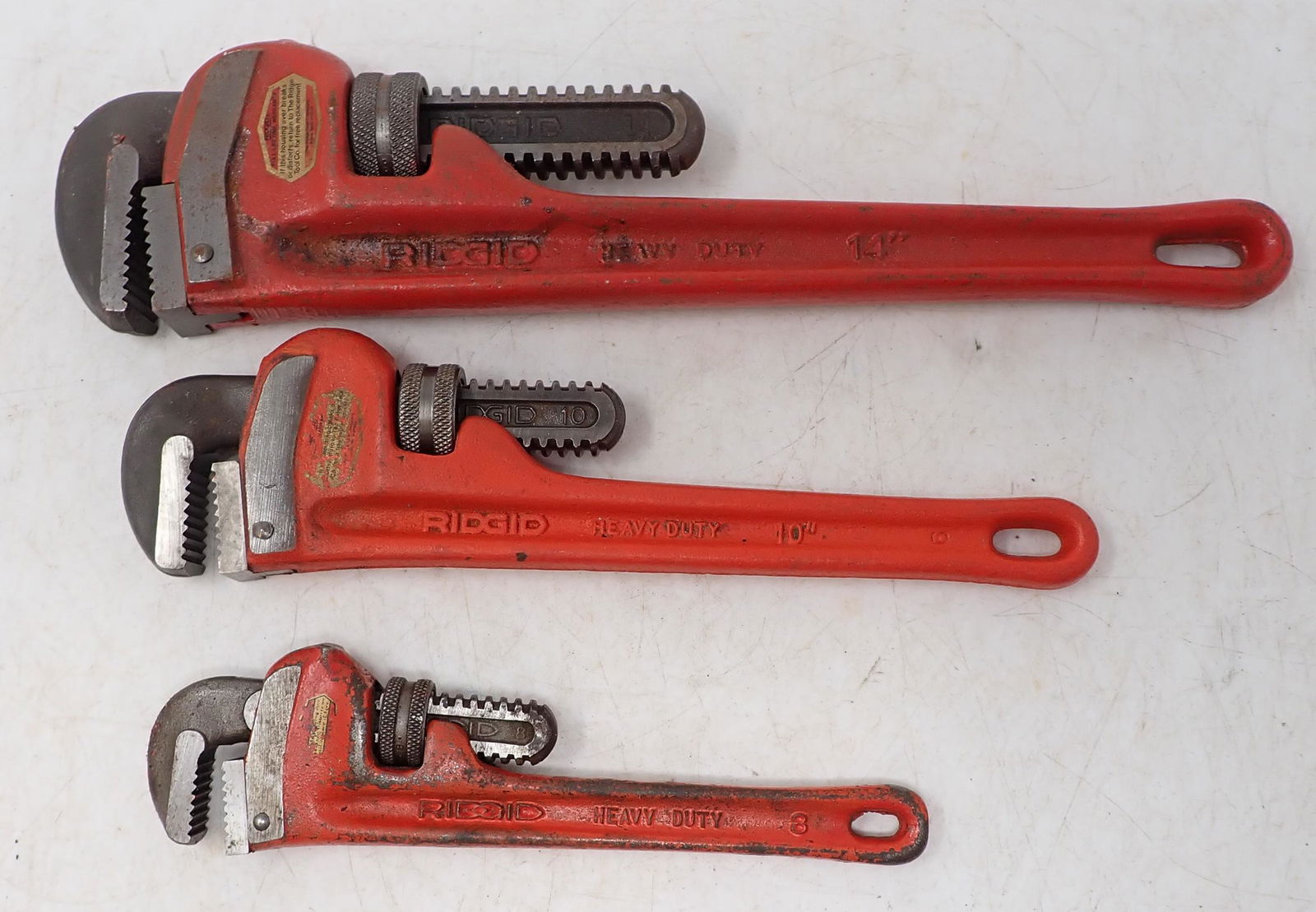 Rigid Pipe Wrenches 8" 10" & 14" (1 of 1)