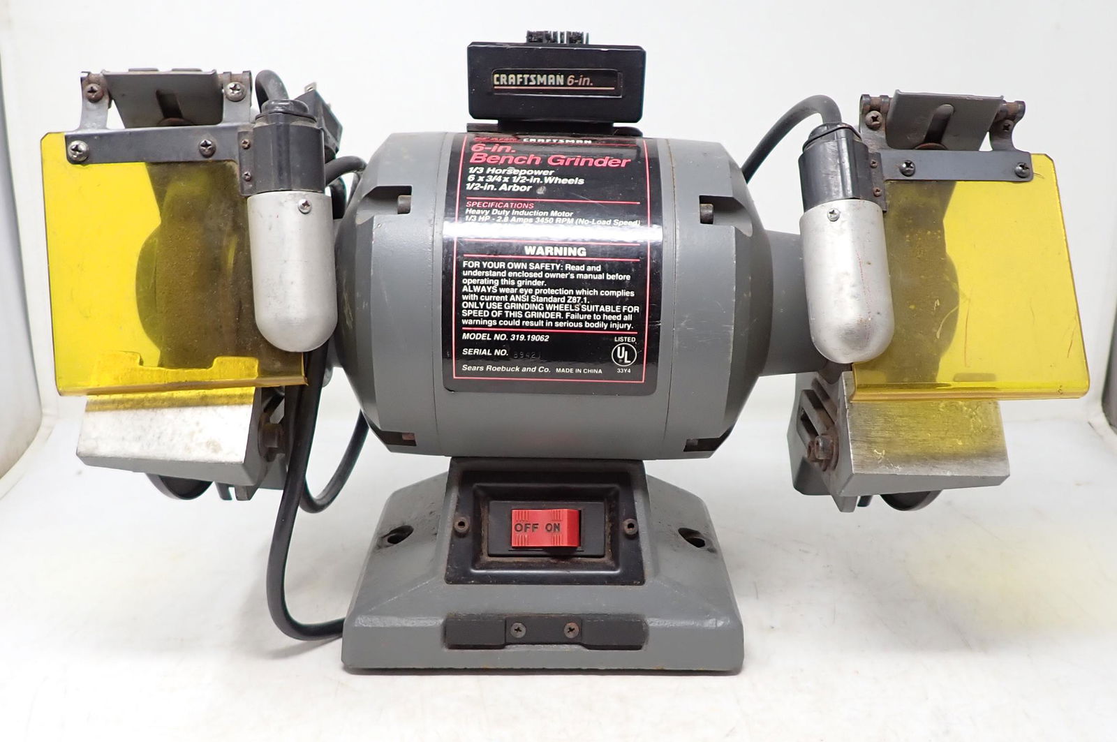 Craftsman 6 inch Bench Grinder Feb 13, 2022 M.J. Stasak Jr. Auction