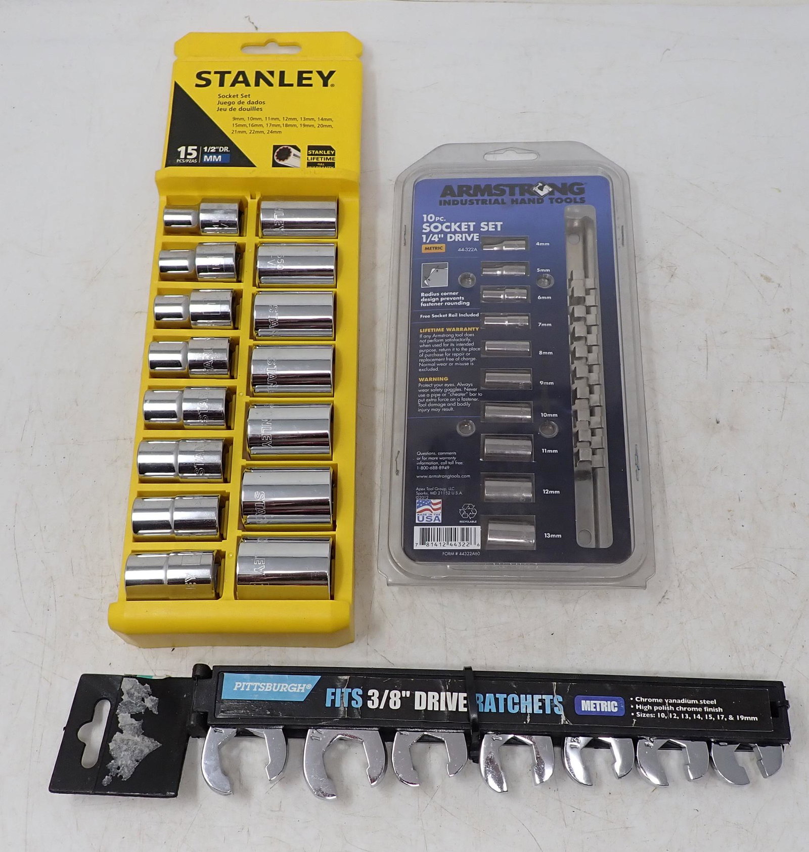 Stanley 1/2" Armstrong 1/4" Drive Sockets (1 of 3)