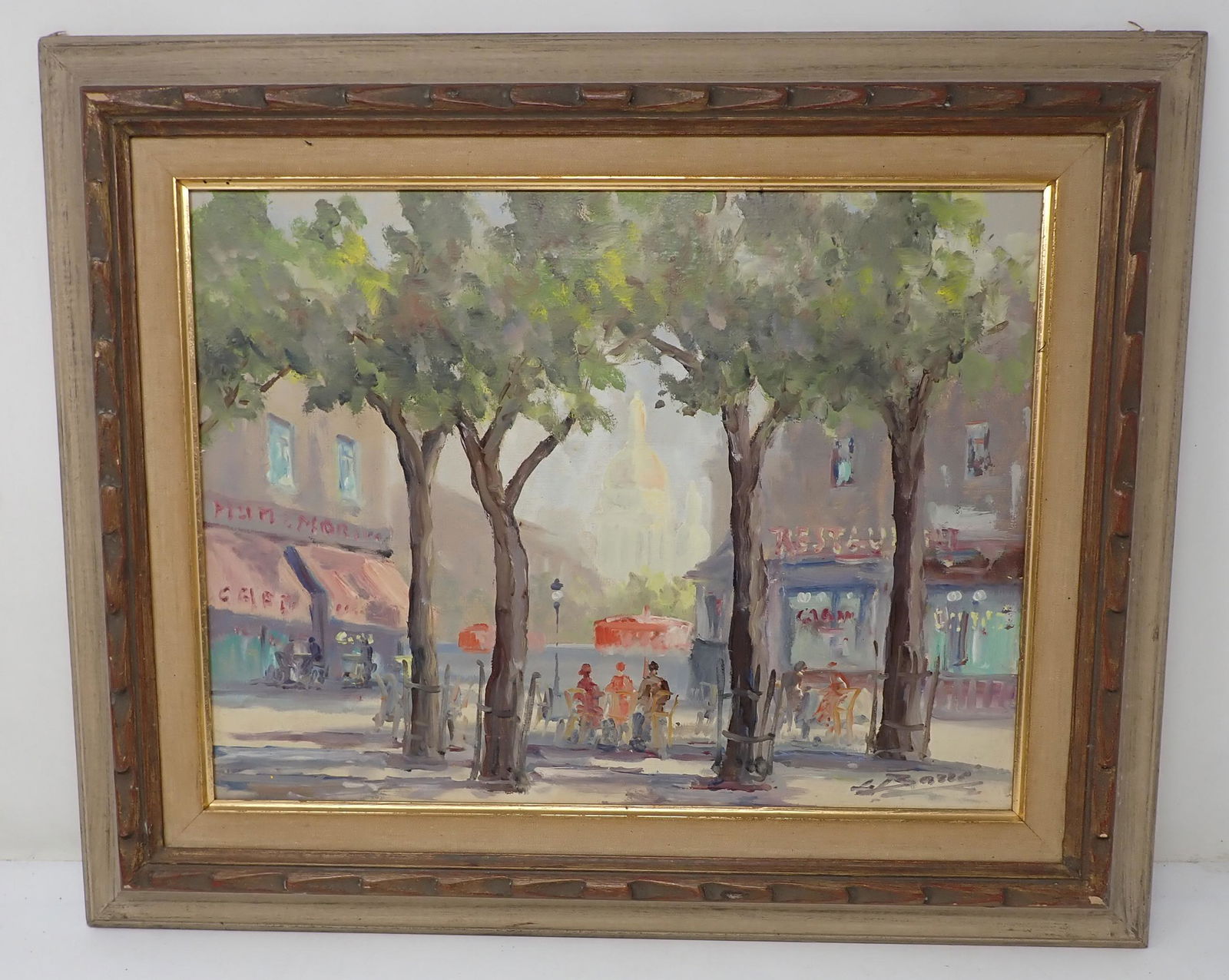 Signed Oil on Canvas Painting L Bazza (1 of 5)