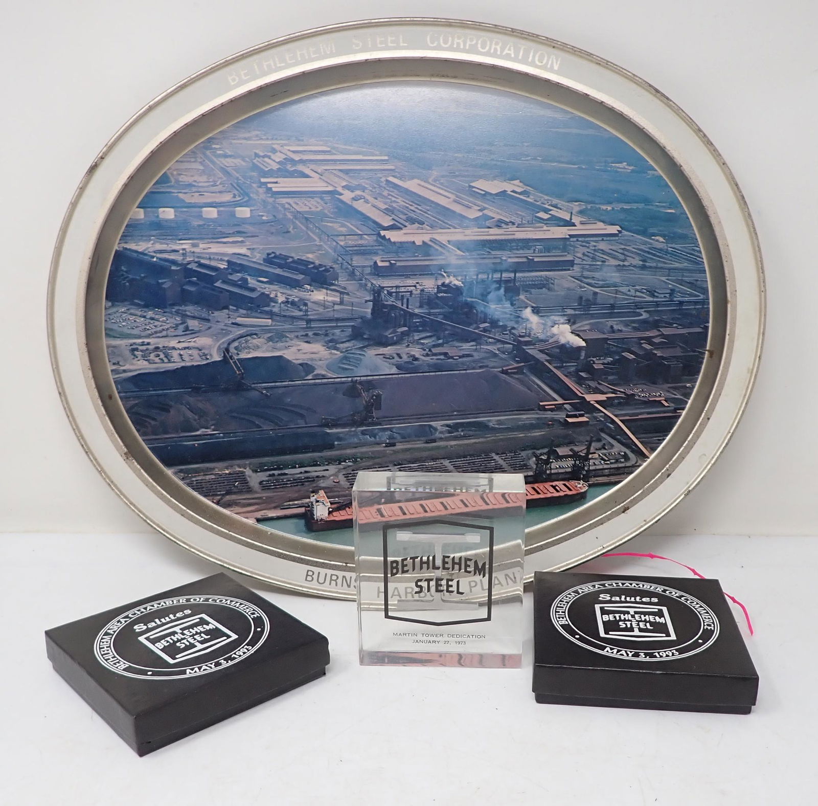 Bethlehem Steel Tray Coasters and Paperweight: Getting all pictured