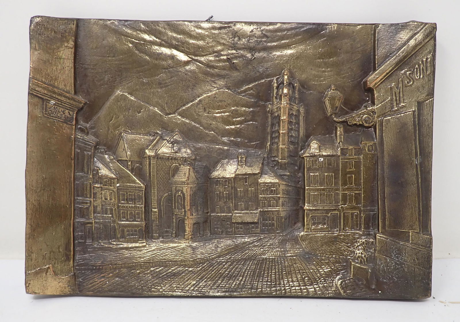 Brass Paris Square Rodale Metal Art Plaque (1 of 4)