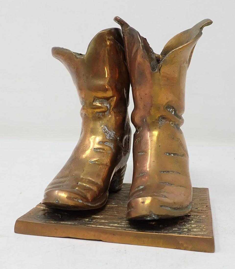 1978 Castilian Cowboy Boots Pen Holder: Apprx 3 3/4" x 4" x 4 7/8" tall.