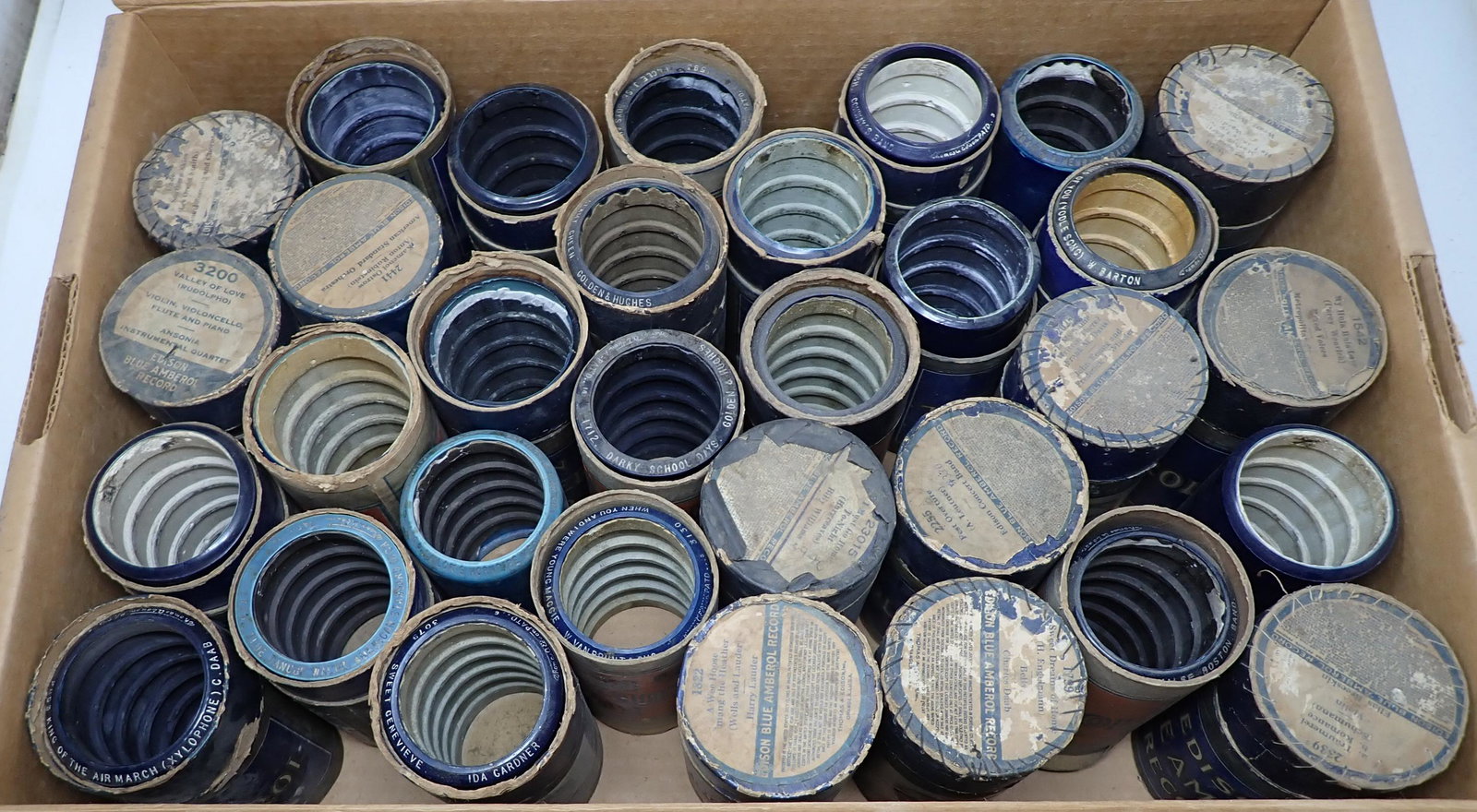 Edison Blue Amerol & Misc Phonograph Cylinders (1 of 7)