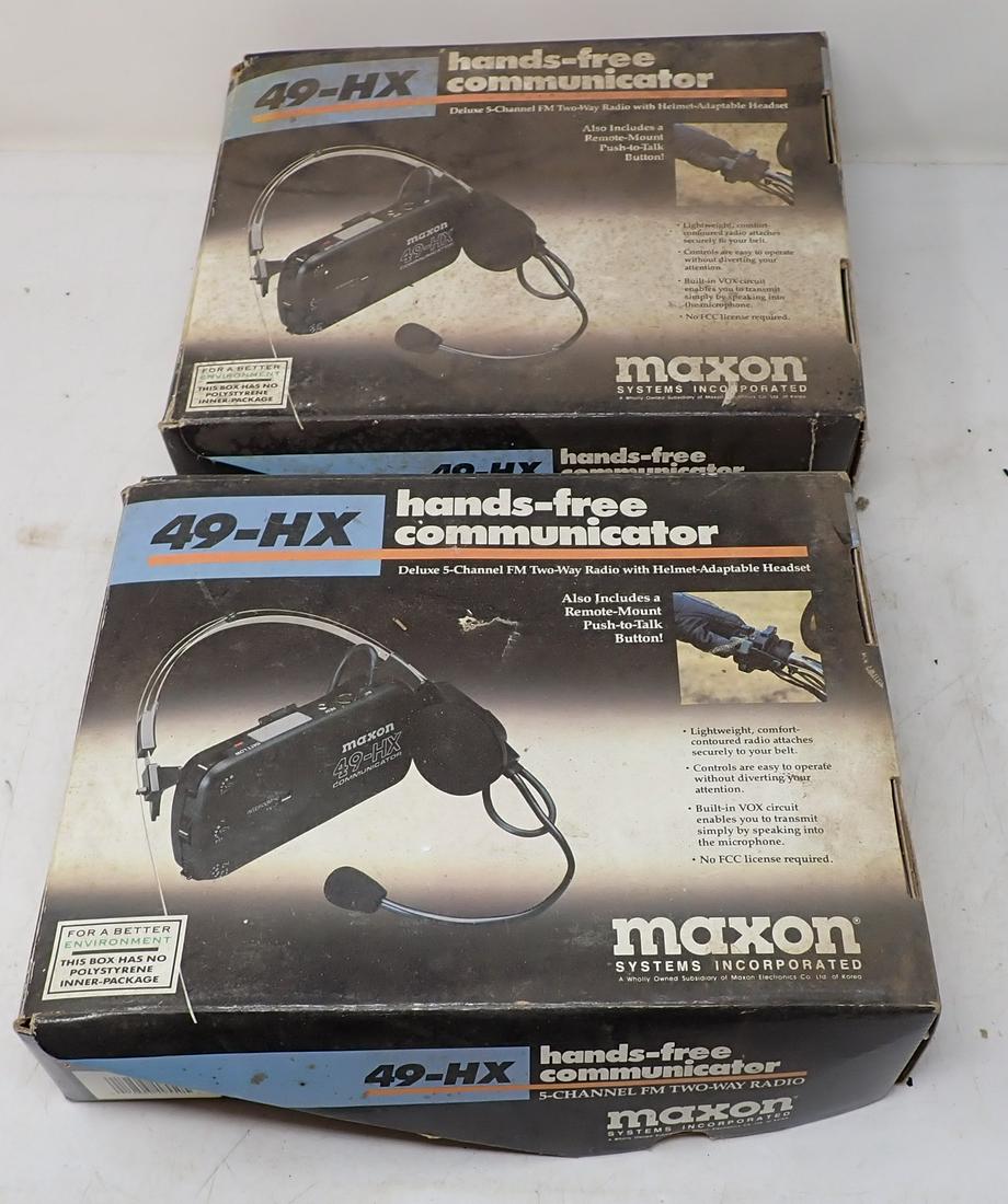 2 Maxon 49-HX Hands Free Communicators (1 of 3)
