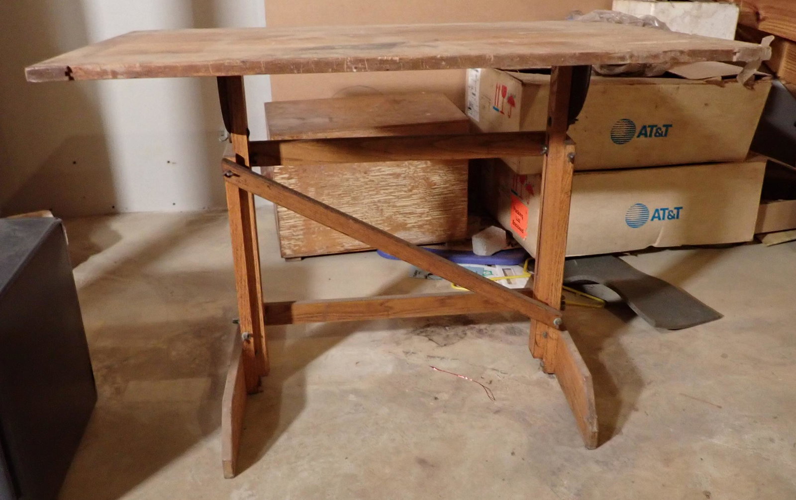 H.E Smith Drafting Table: Approx 41" x 32" x 30 3/4" tall. NO SHIPPING !