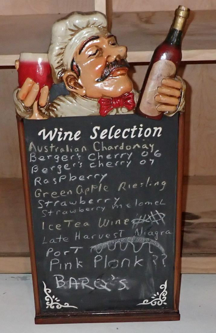 Italian Chef / Wine Menu Board: Apprx 12" x 24"