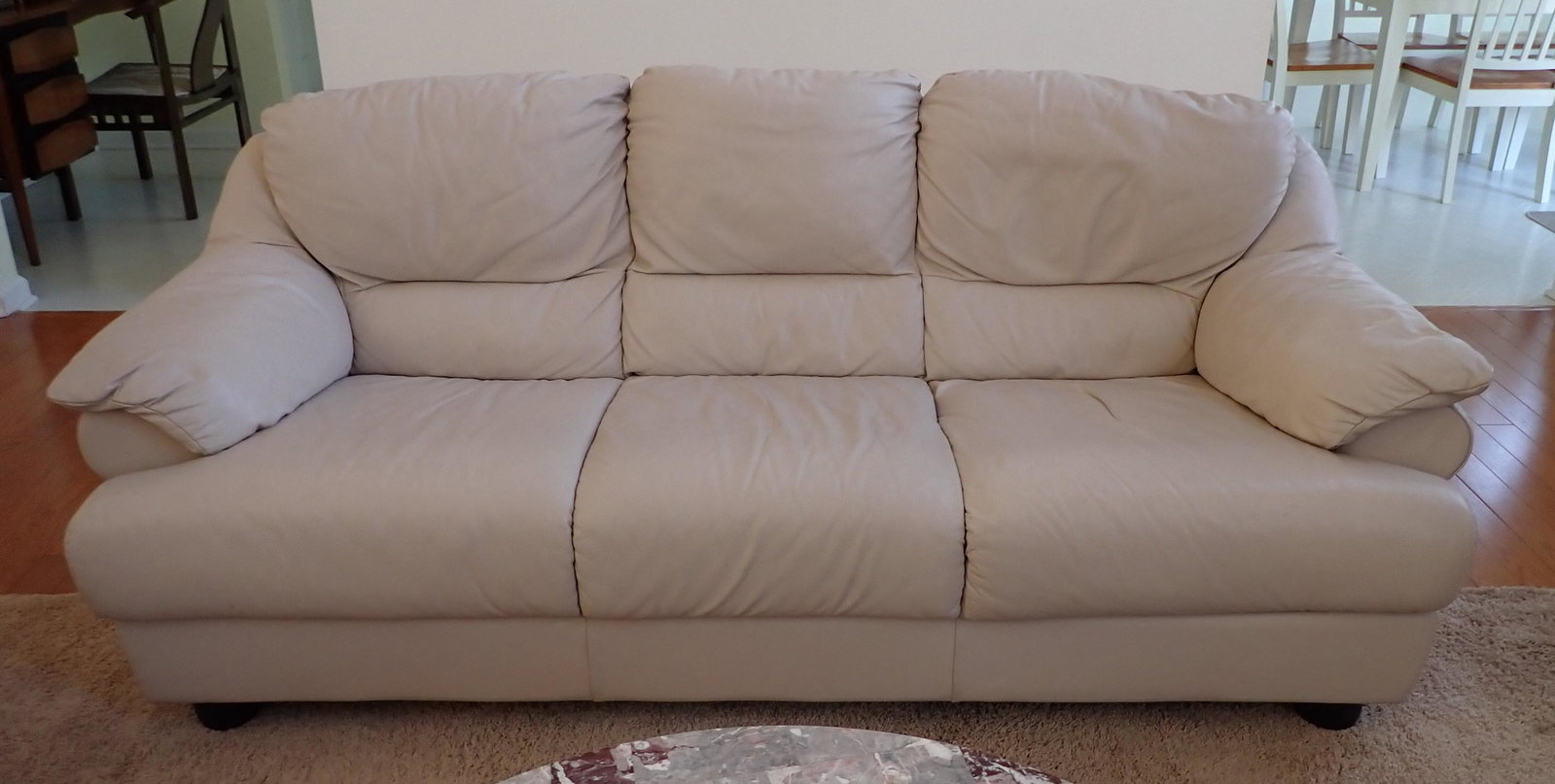 Sofa: Sofa is apprx 78" long, 32" deep, 18" to seat, and 33" total height. NO SHIPPING and must have help to remove from home !