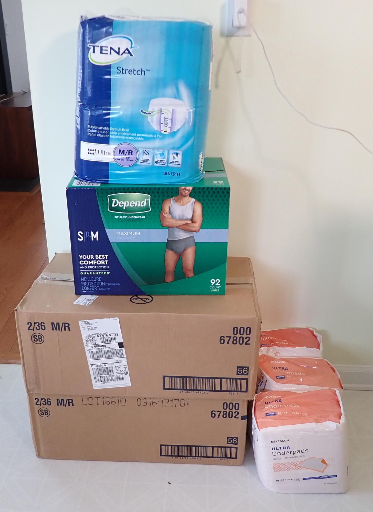 Disposable Underwear and Underpads: NO SHIPPING !