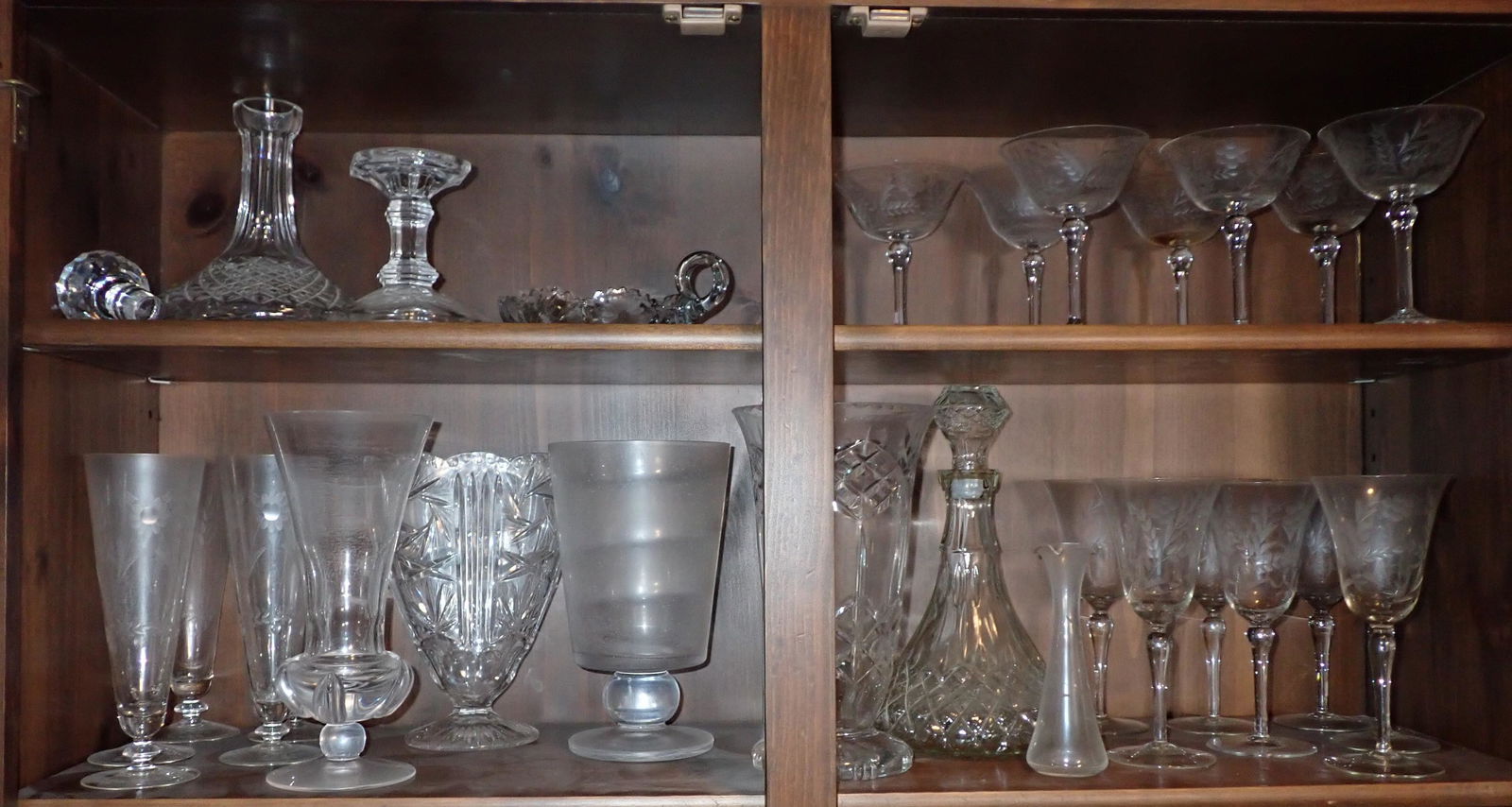 Crystal Etched & Misc Glassware (1 of 6)