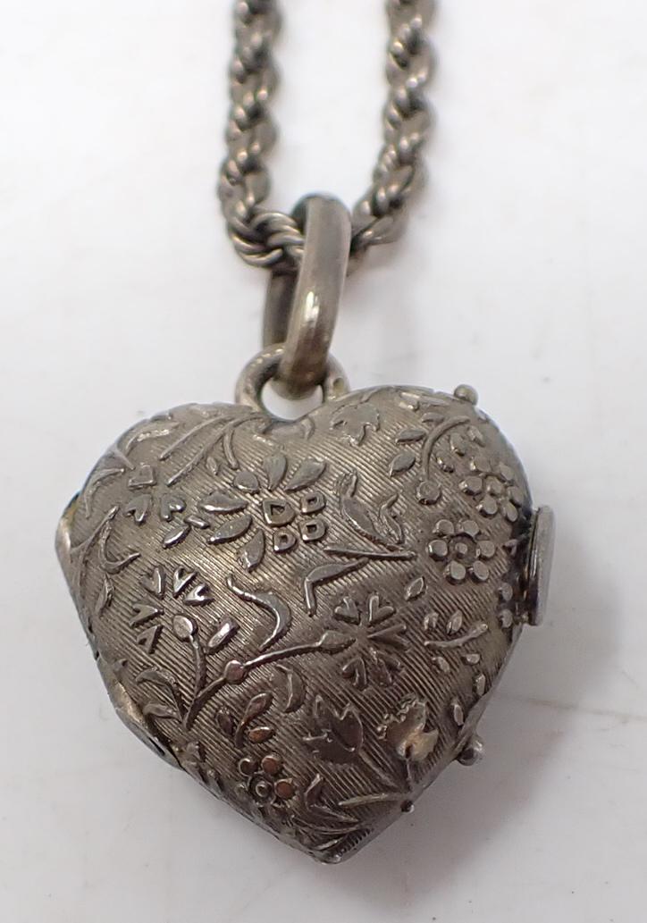 Sterling Silver Puffy Heart Locket (1 of 5)